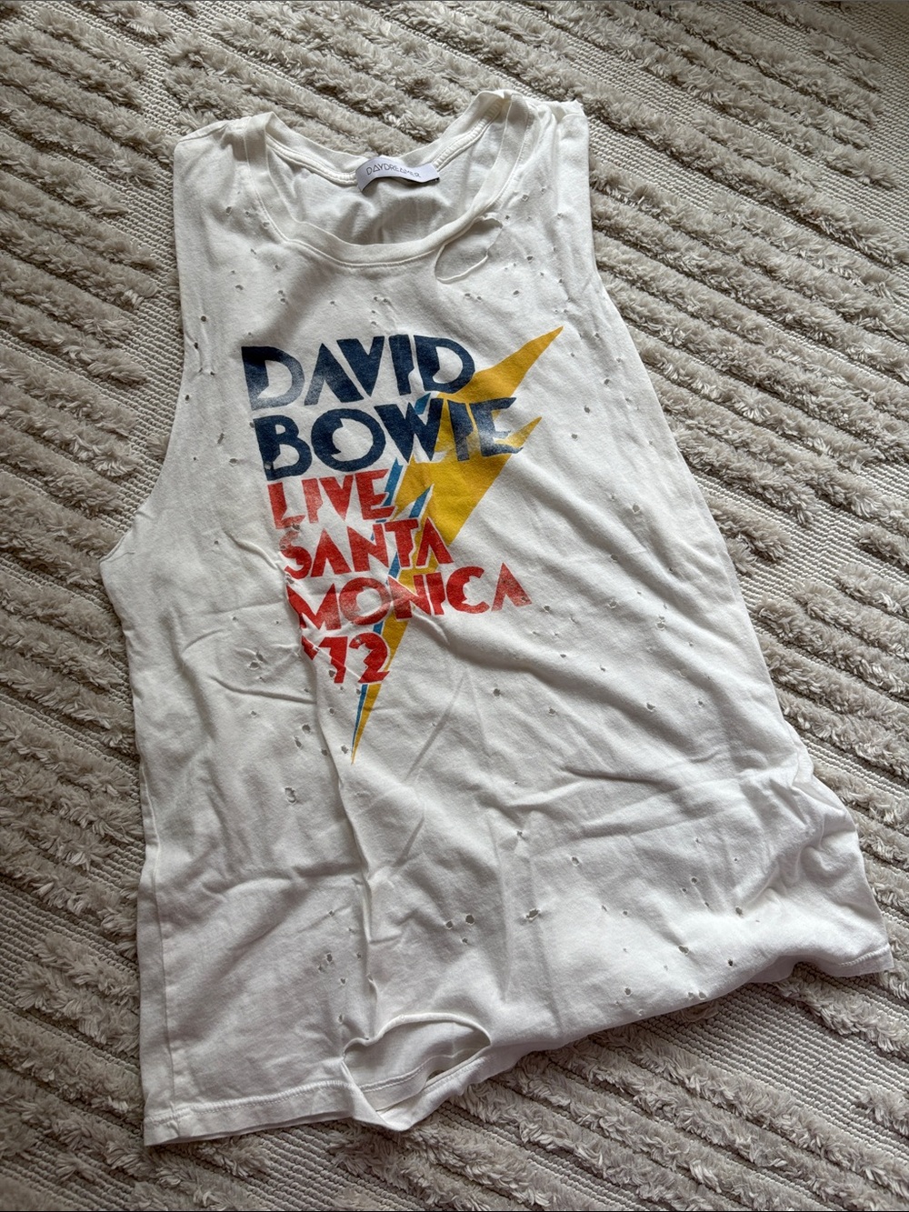 Daydreamer distressed David Bowie tank, M